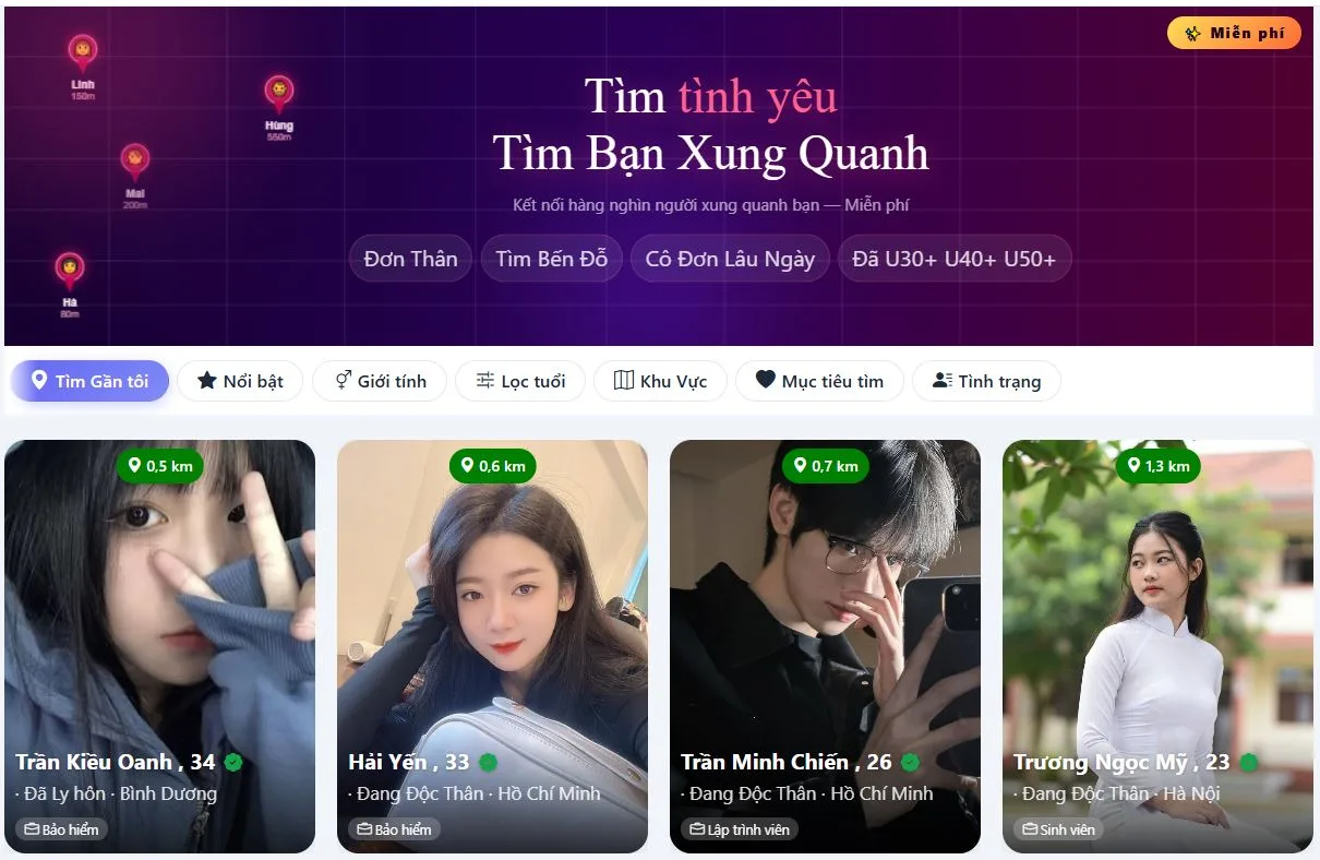 app tìm bạn gái quanh đây