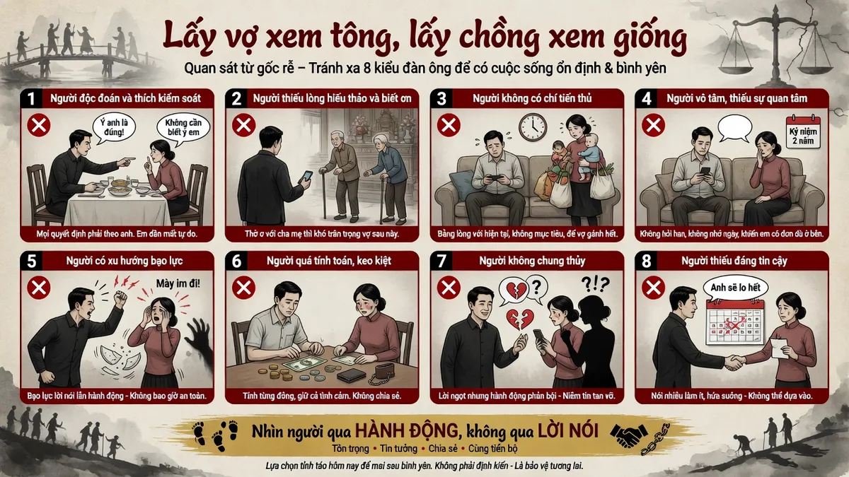 9 kiểu người đàn ông cần cân nhắc tránh xa khi lấy làm chồng